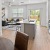 a kitchen and living room