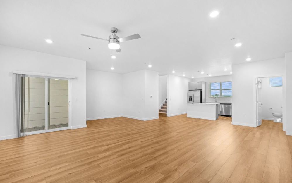 Living Room View in Townhome D