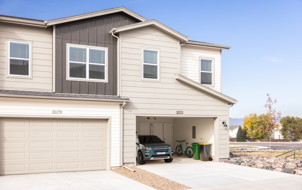 Rental townhome with attached two-car garage